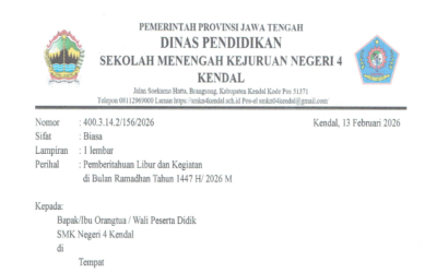 Pemberitahuan Libur dan Kegiatan di Bulan Ramadhan 1447 H/2026 M